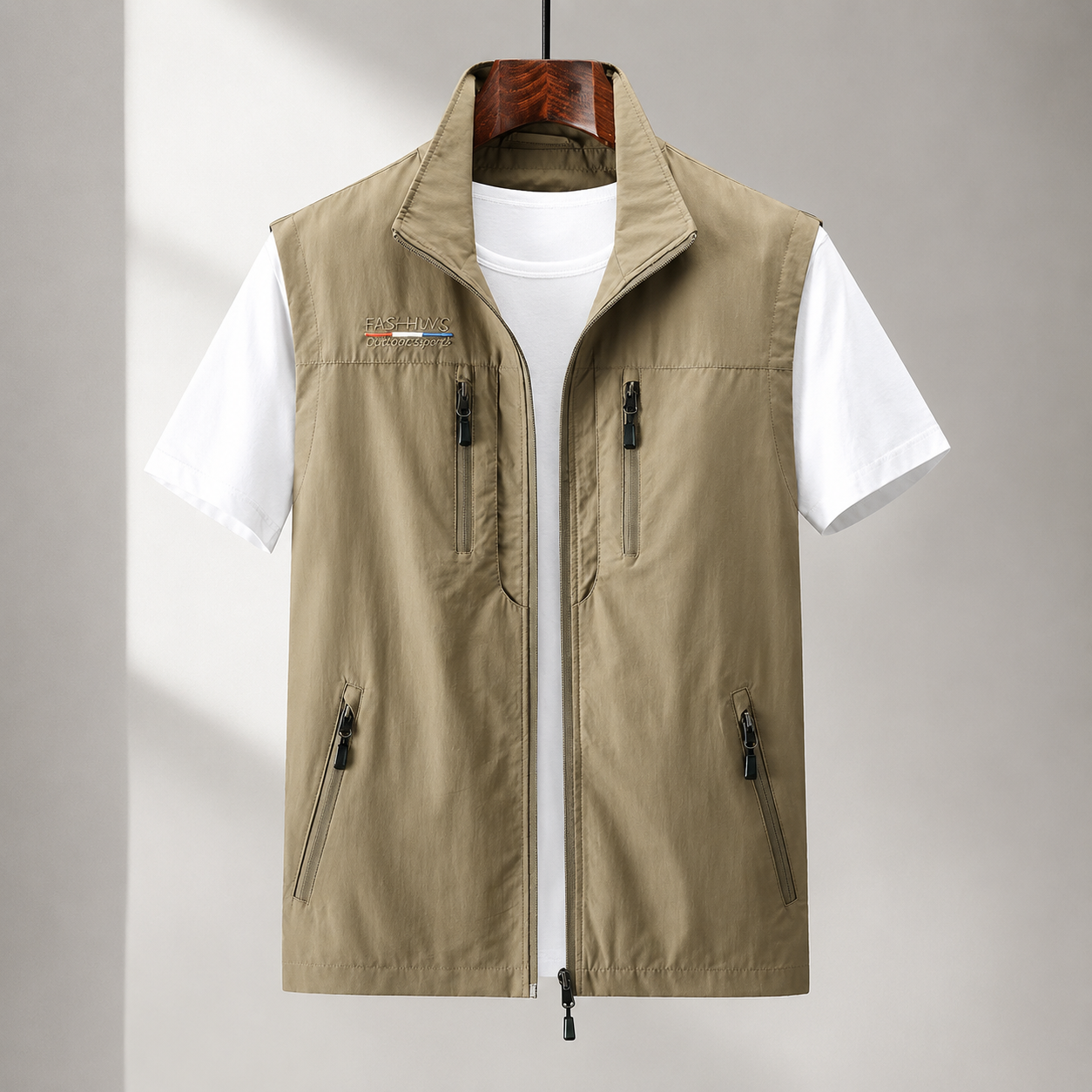 Gilet Udine — zippé multi-poches