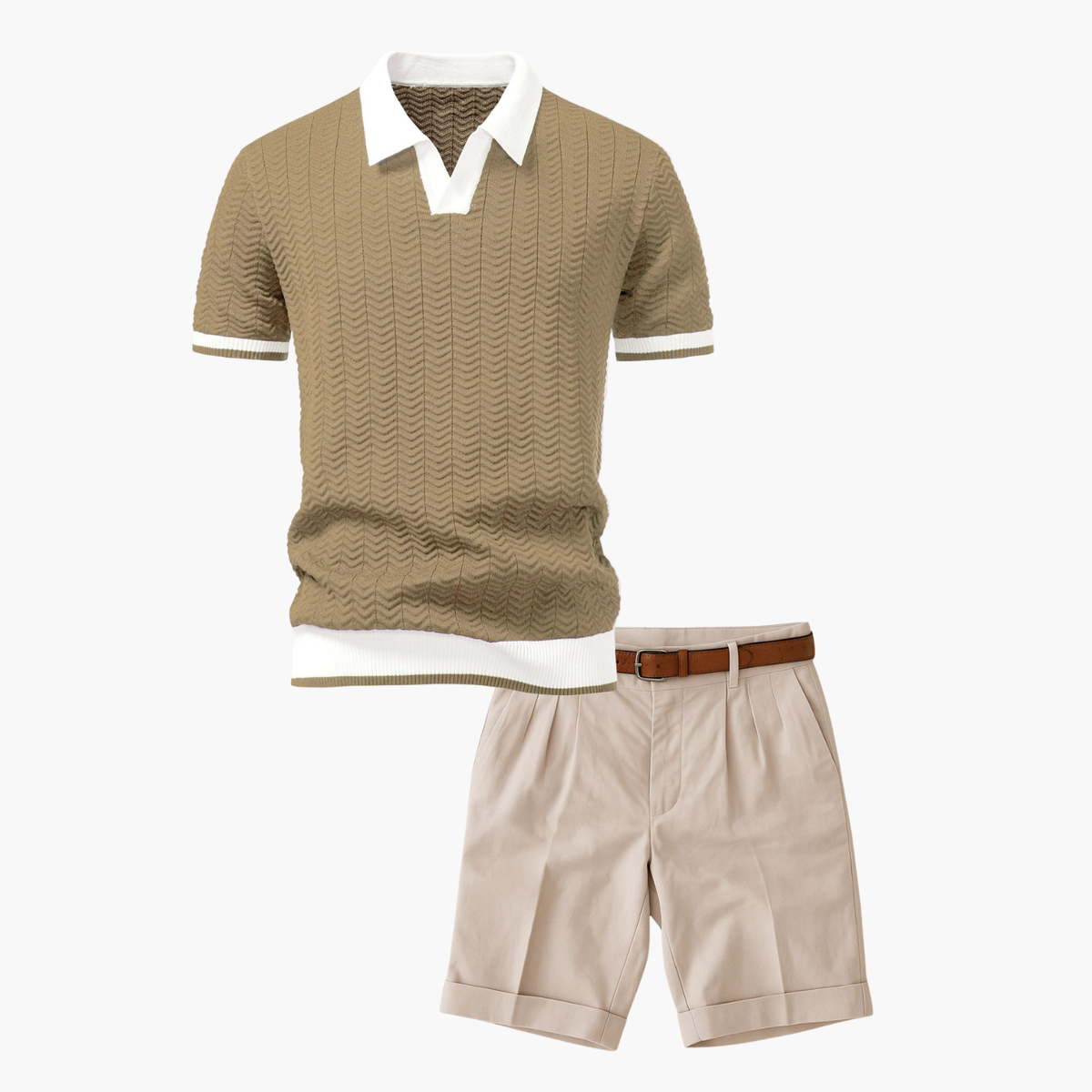 Ensemble Polo Texturé Homme - vue 3