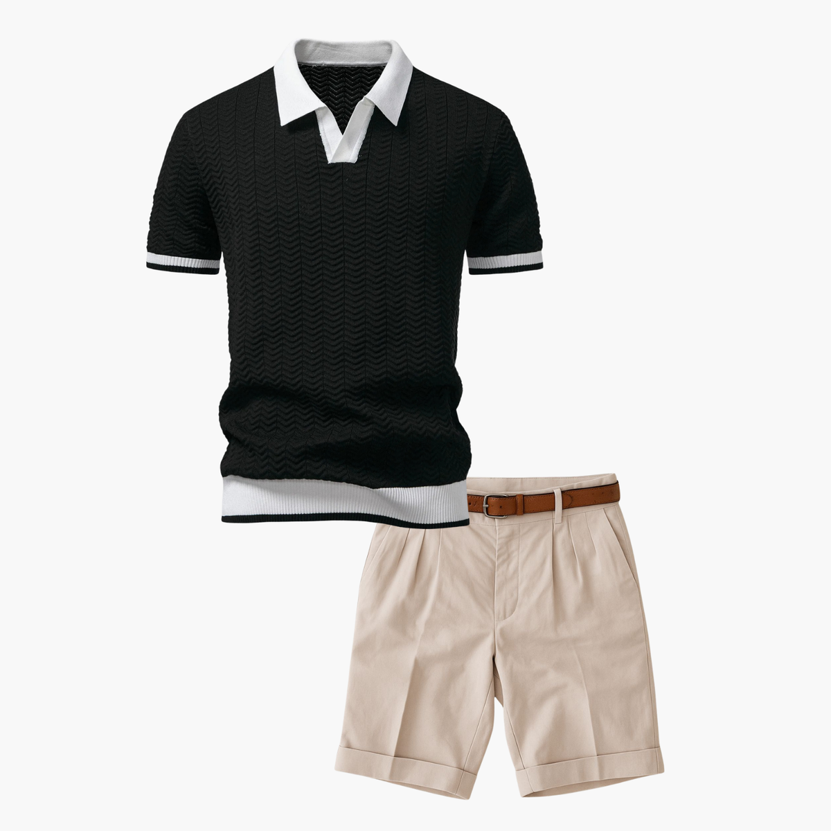 Ensemble Polo Texturé Homme - vue 4