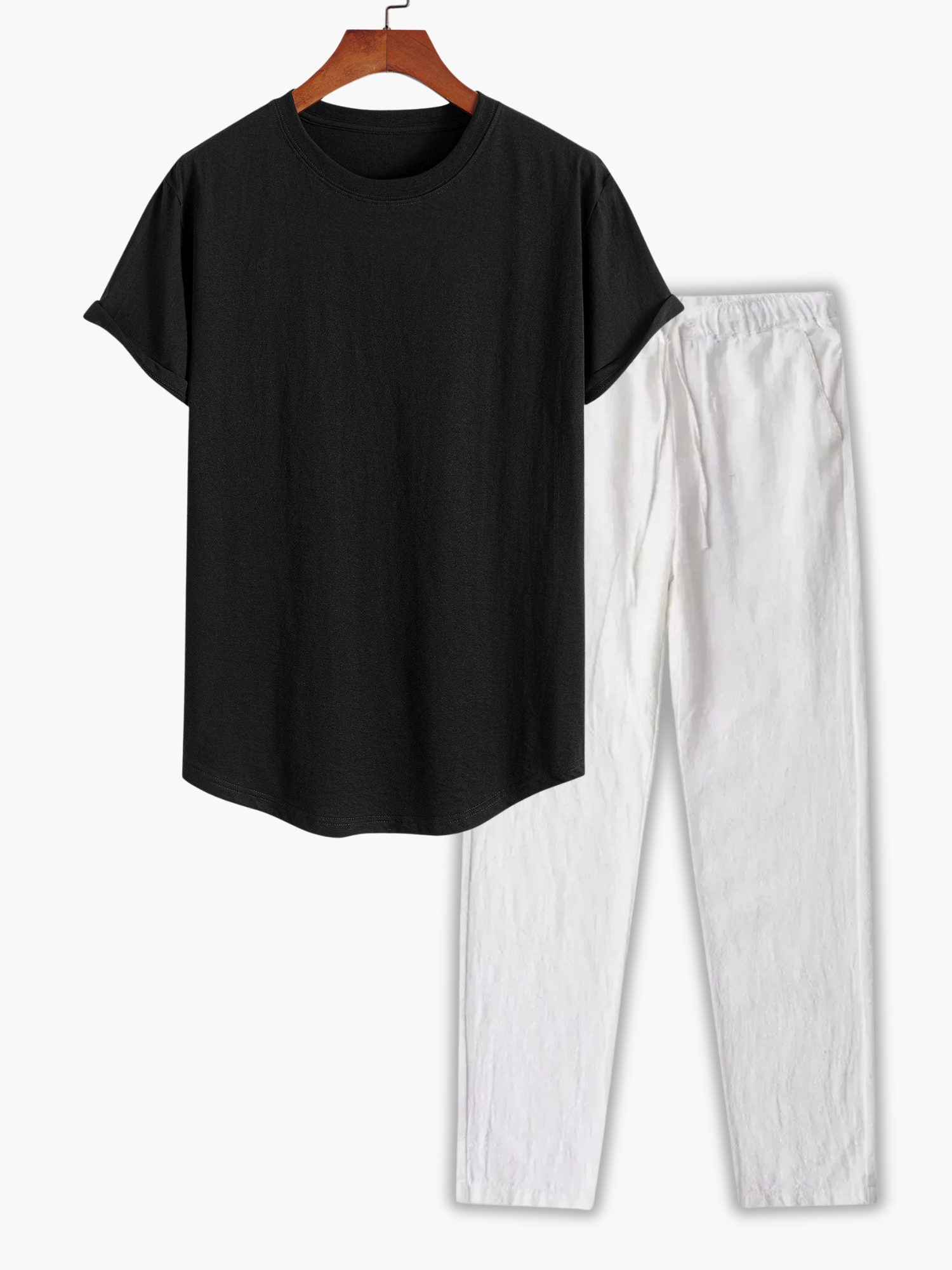 Ensemble T-shirt à col rond et pantalon - vue 4