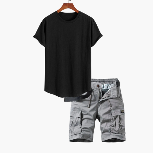Ensemble T-shirt et Short Cargo Homme