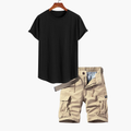 Ensemble T-shirt et shorts cargo pour hommes